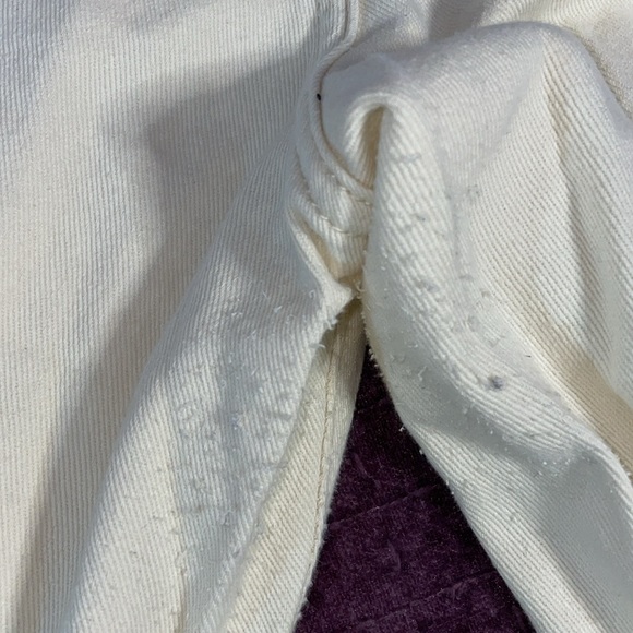 DAZY wide leg capri cropped beach summer pants white size medium - Picture 5 of 8